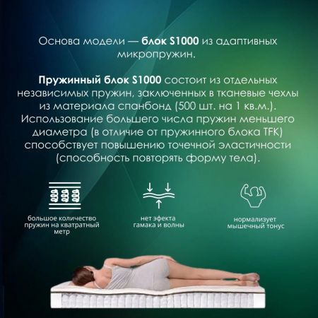 Матрас EveRest Рестфом Бикокос S1000 (Рестфом&nbsp;Бикокос&nbsp;S1000)